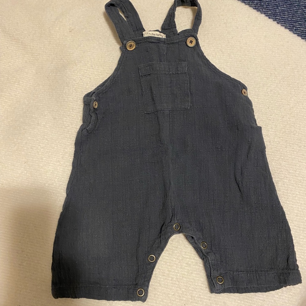 Stylish Blue Linen Overalls for Kids